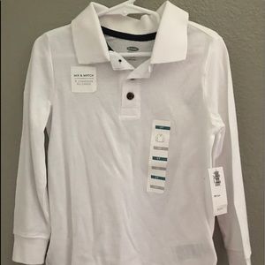 NWT Old Navy long sleeve polo style tee
